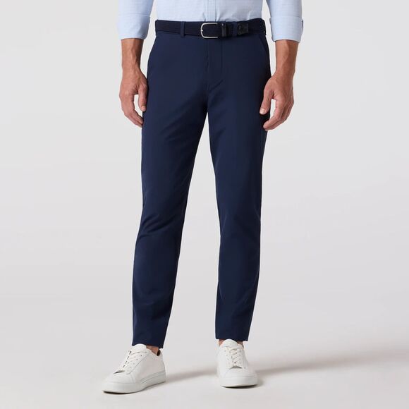 NWT Mizzen + Main Sz 38x32 Helmsman Chino Pant Slim Fit Navy Performance Stretch